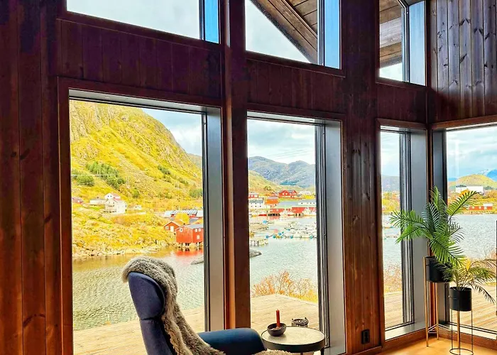 Oceanfront Cabin In Lofoten With Panoramic View Tatil Evi